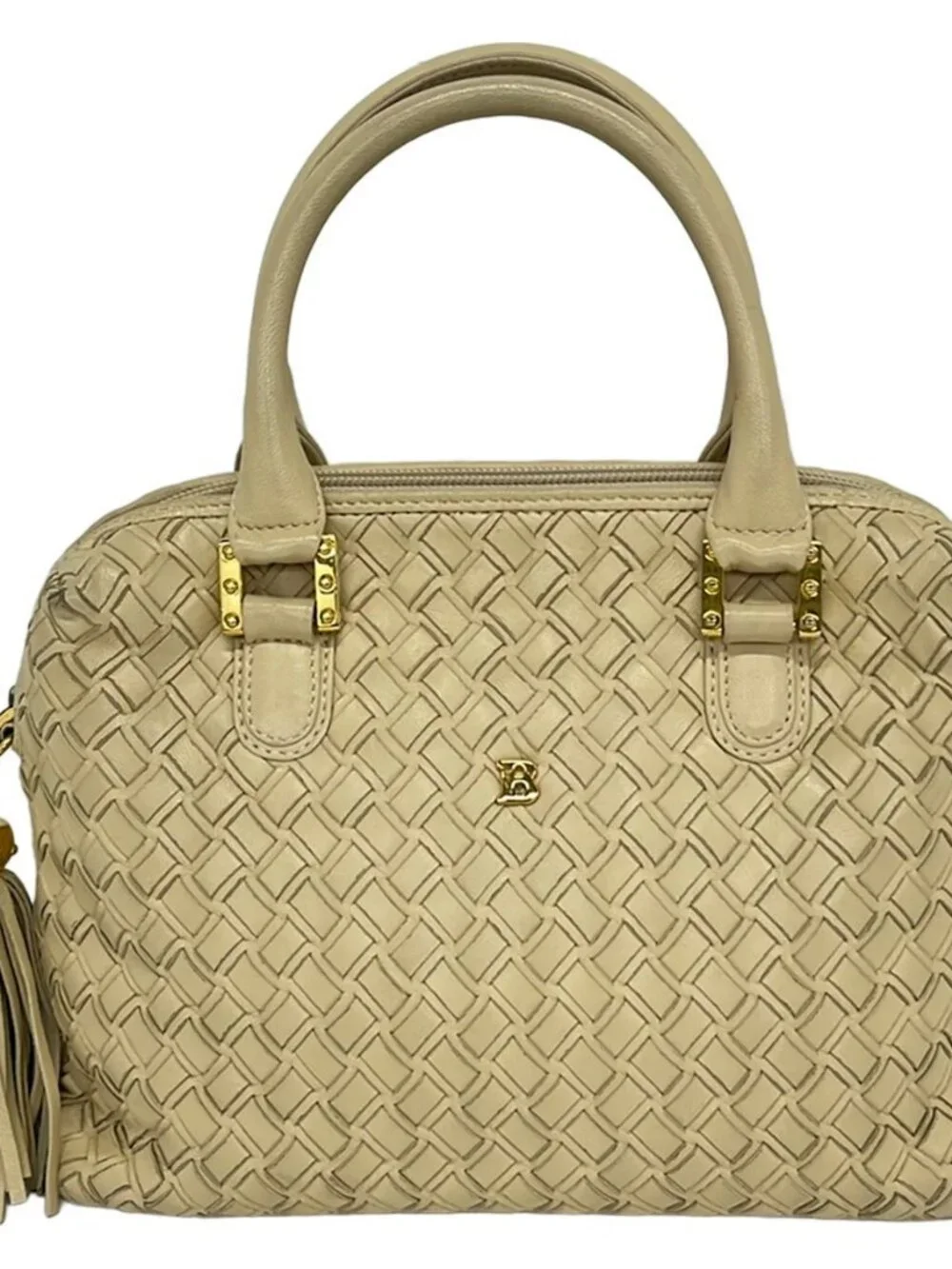 BALLY Cream Leather Handbag